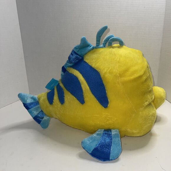 Disney The Little Mermaid Flounder the Fish Plush Stuffed Toy 17” XL Toy Yellow - Picture 4 of 7